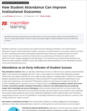 How Student Attendance Improves Institutional Outcomes